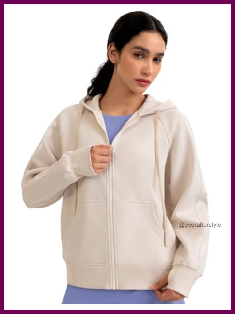 Velvra Modal Fleece Pullover Oversized Hoodie Kangaroo Pockets